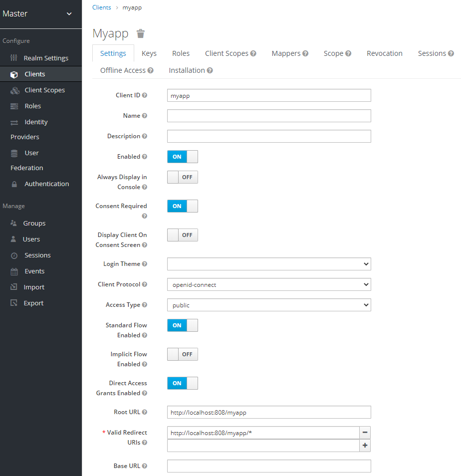 Client Settings